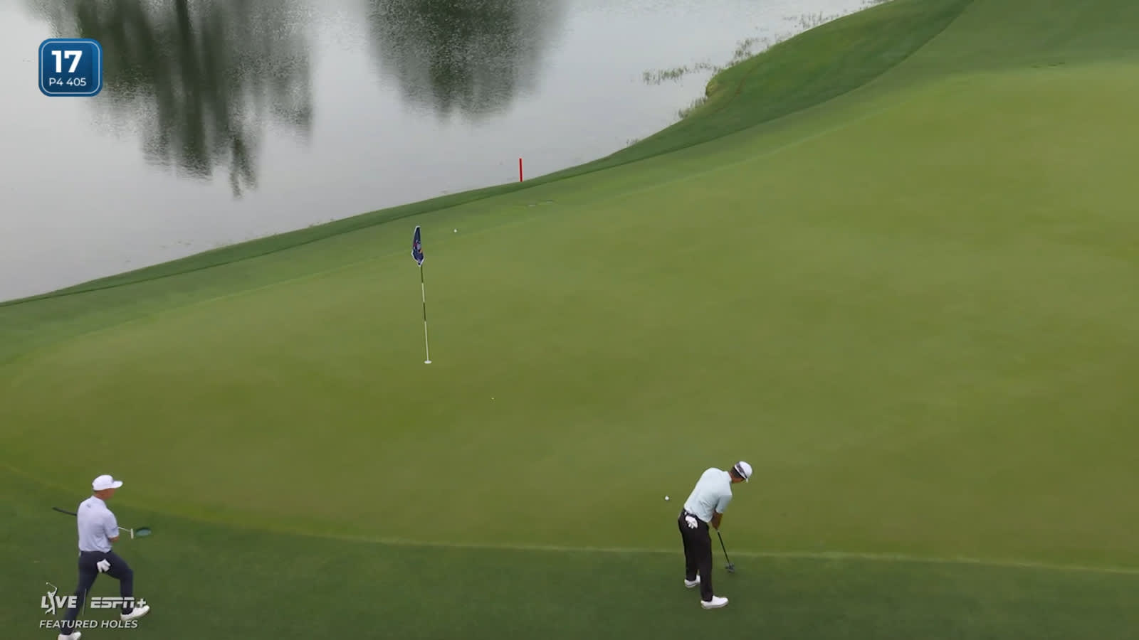 Michael Kim sinks 25-footer from the fringe for birdie at Houston Open