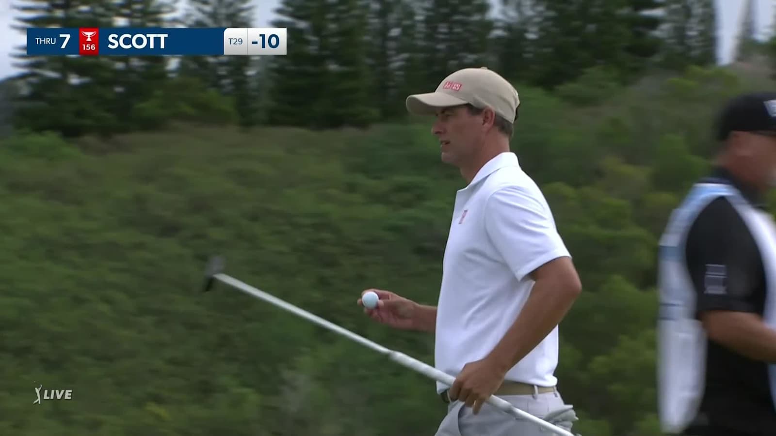 Adam Scott digs second from rough and birdies at Sentry