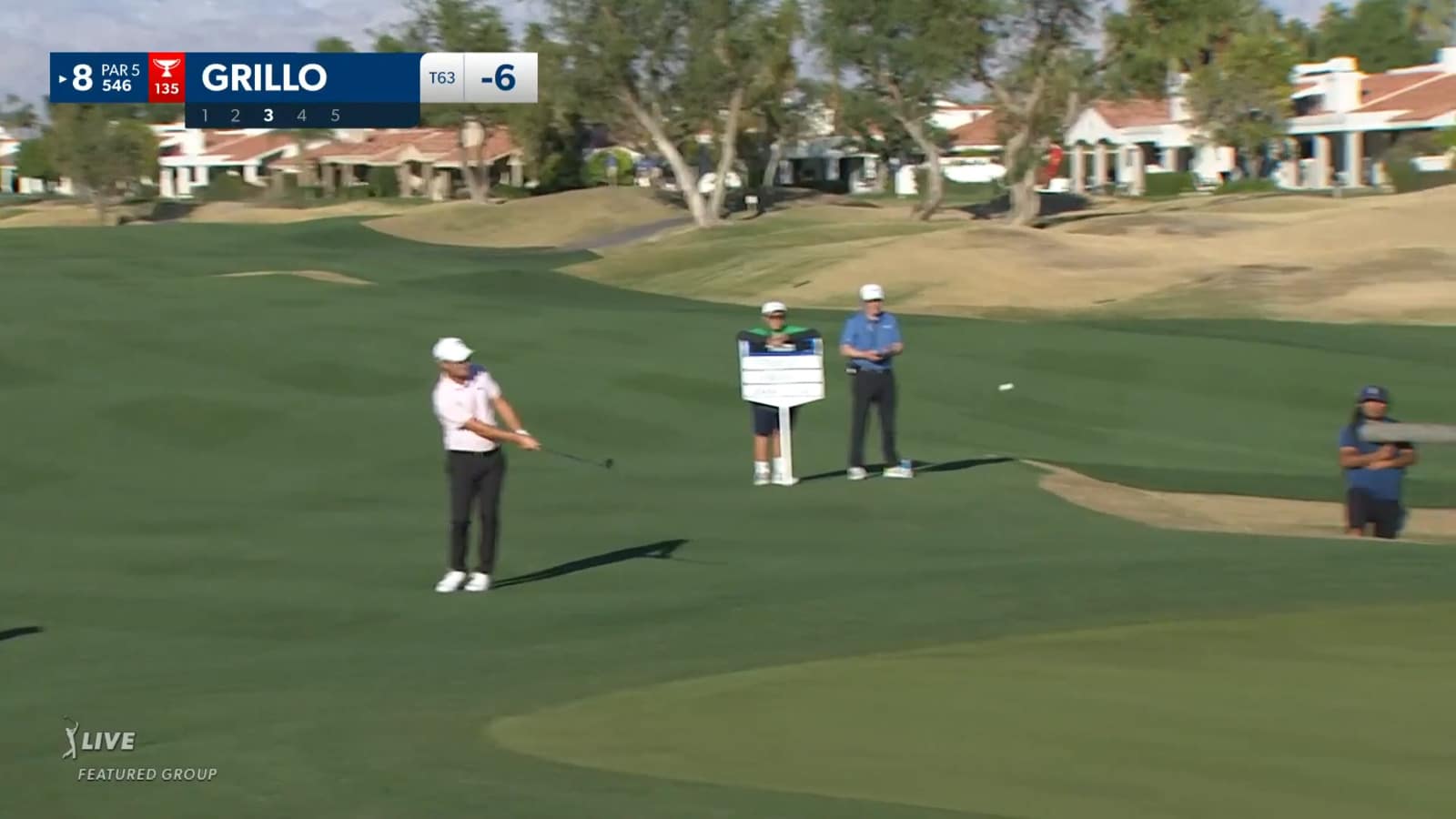 Emiliano Grillo gets up-and-down for birdie at The American Express