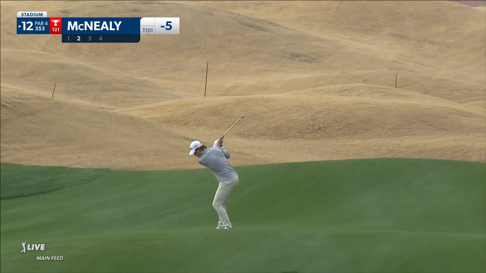 Maverick McNealy uses incredible spin to set up birdie at The American Express