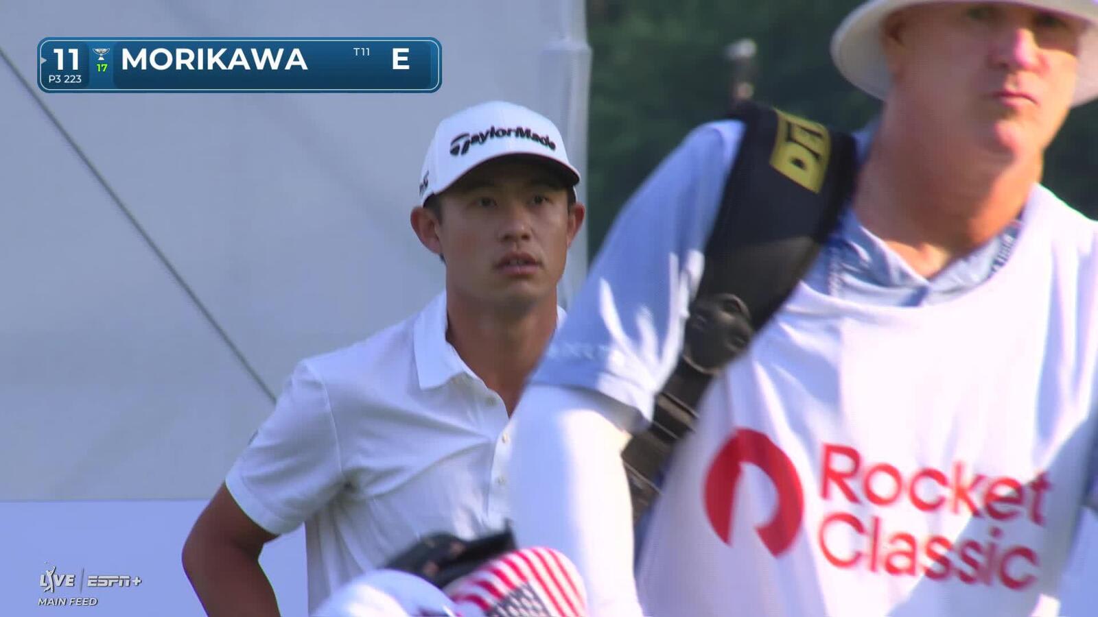 Collin Morikawa holes out for birdie from 22-feet on No. 11 at Rocket Classic