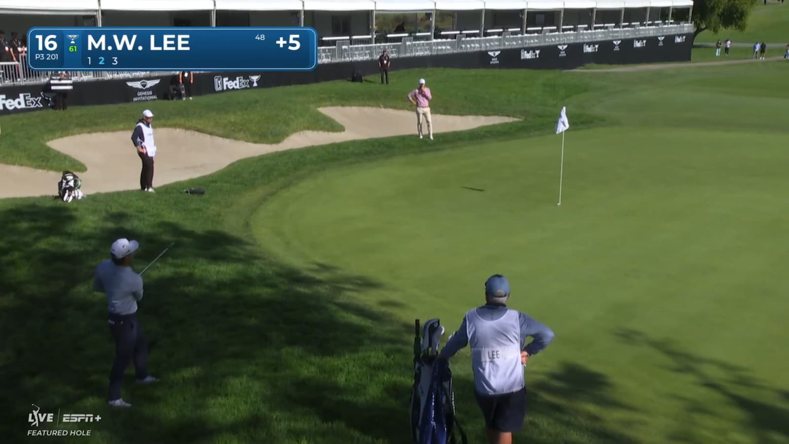 Min Woo Lee's soft hands lead to chip-in birdie at The Genesis