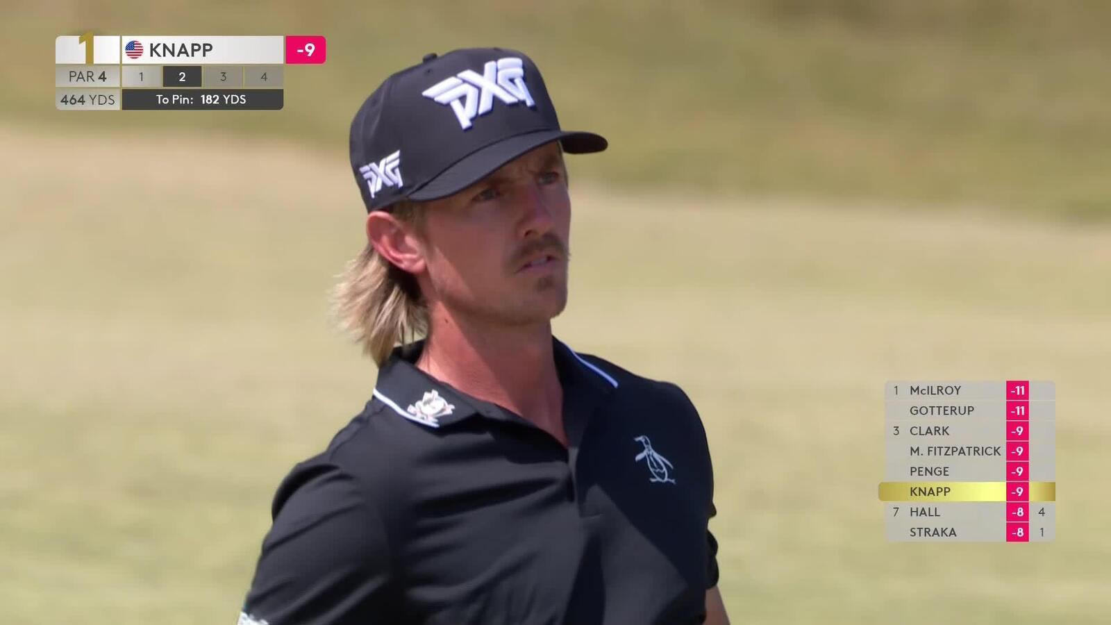 Jake Knapp rolls in birdie to start final round at Genesis Scottish Open