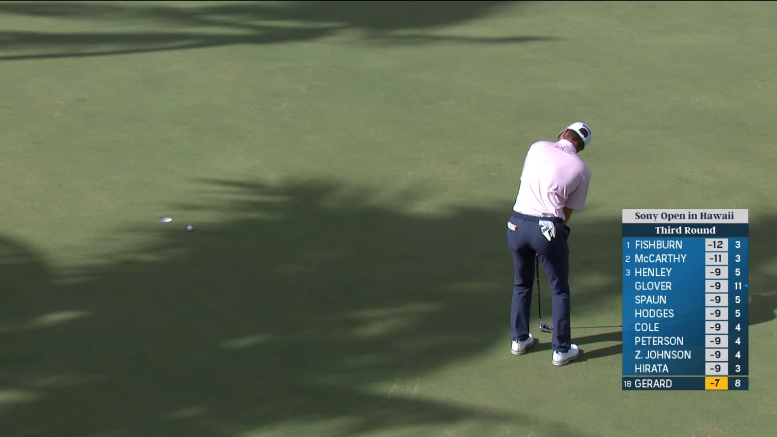 Ryan Gerard knocks in eagle putt at Sony Open