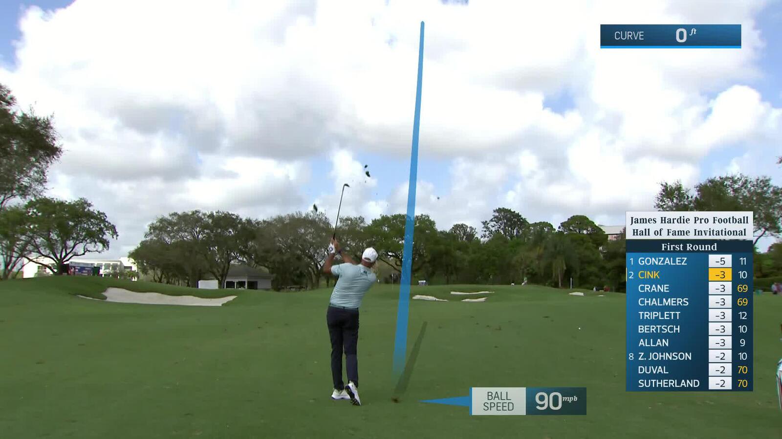 Stewart Cink makes birdie on No. 11 at James Hardie Pro Football Hall of Fame Invitational