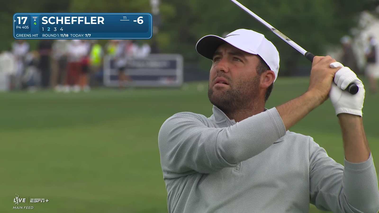 Scottie Scheffler spins approach to set up birdie at Houston Open