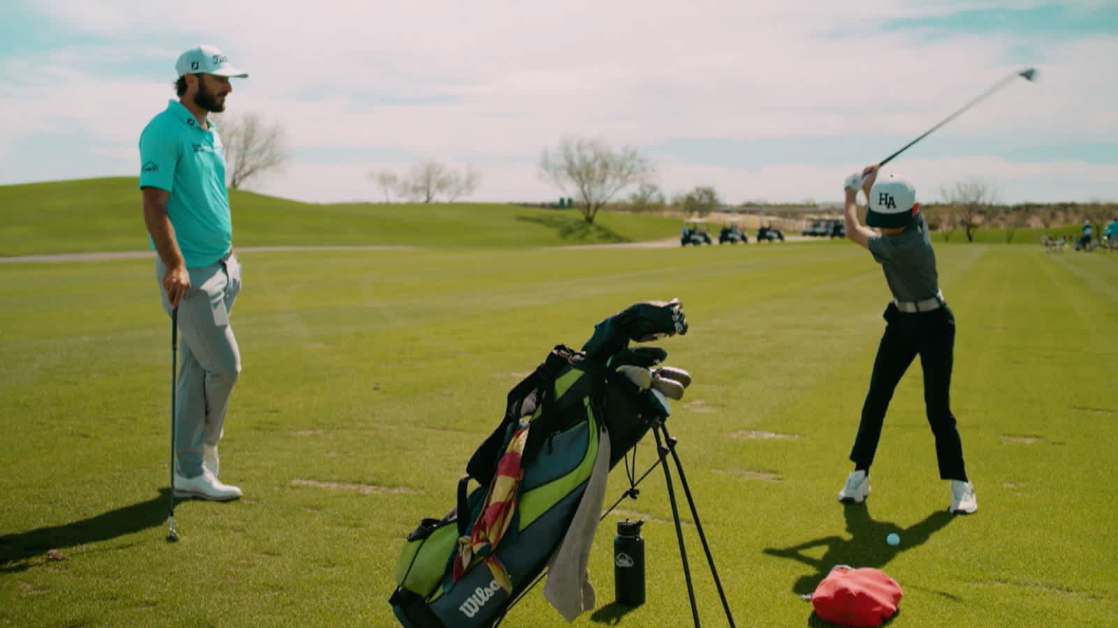 Max Homa spends time with First Tee students