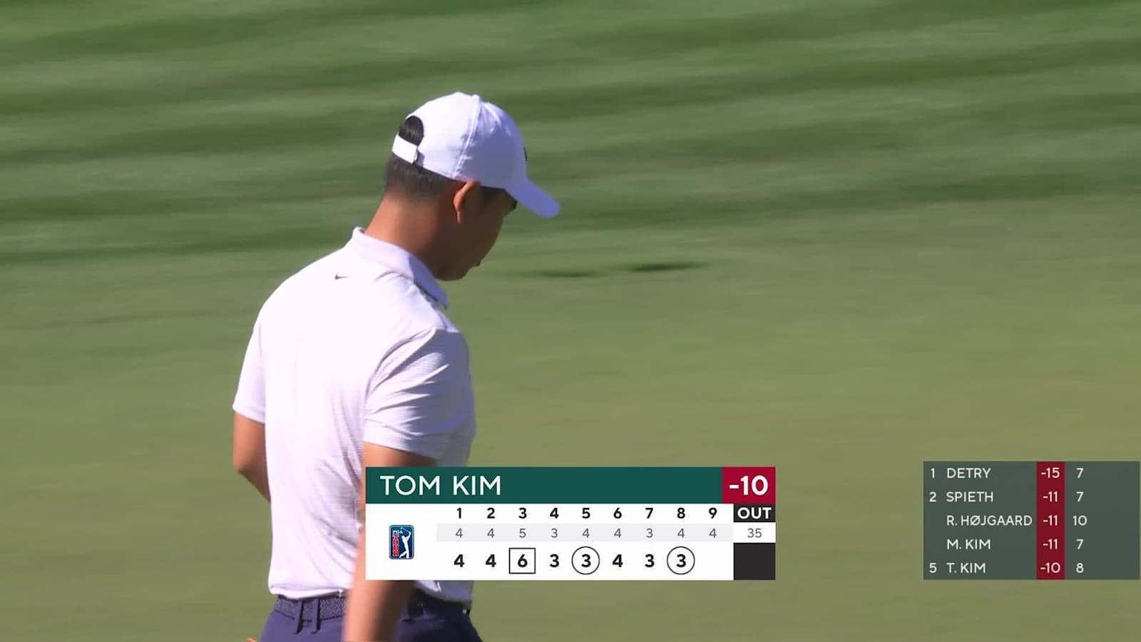 Tom Kim drops 10-footer for birdie at WM Phoenix Open