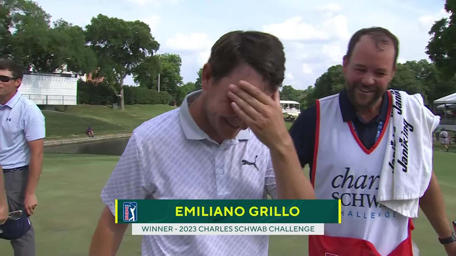 Emiliano Grillo makes birdie on the second playoff hole at Charles Schwab