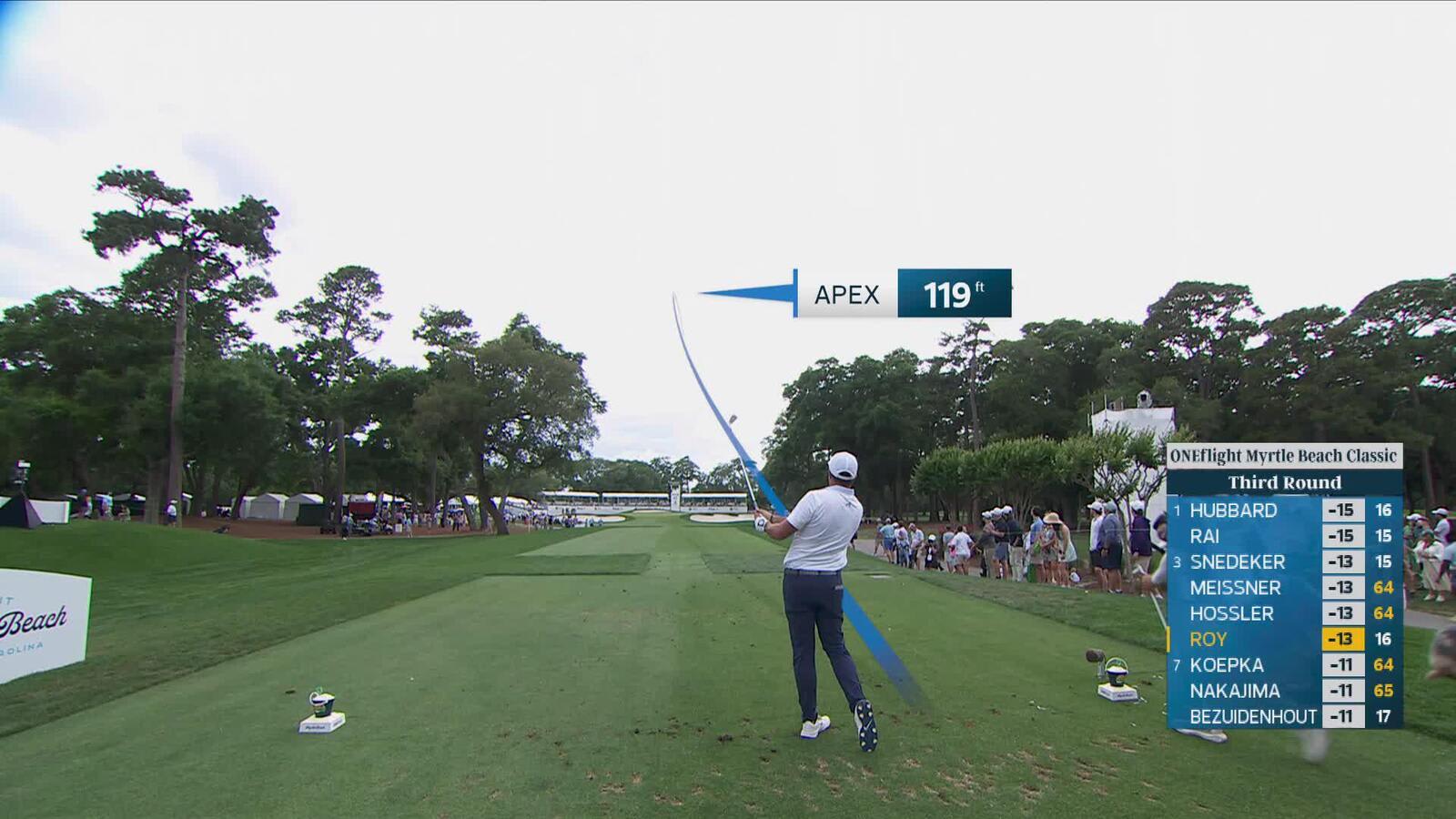 Kevin Roy hits tee shot to 13 feet, sets up birdie on No. 17 at ONEflight Myrtle
