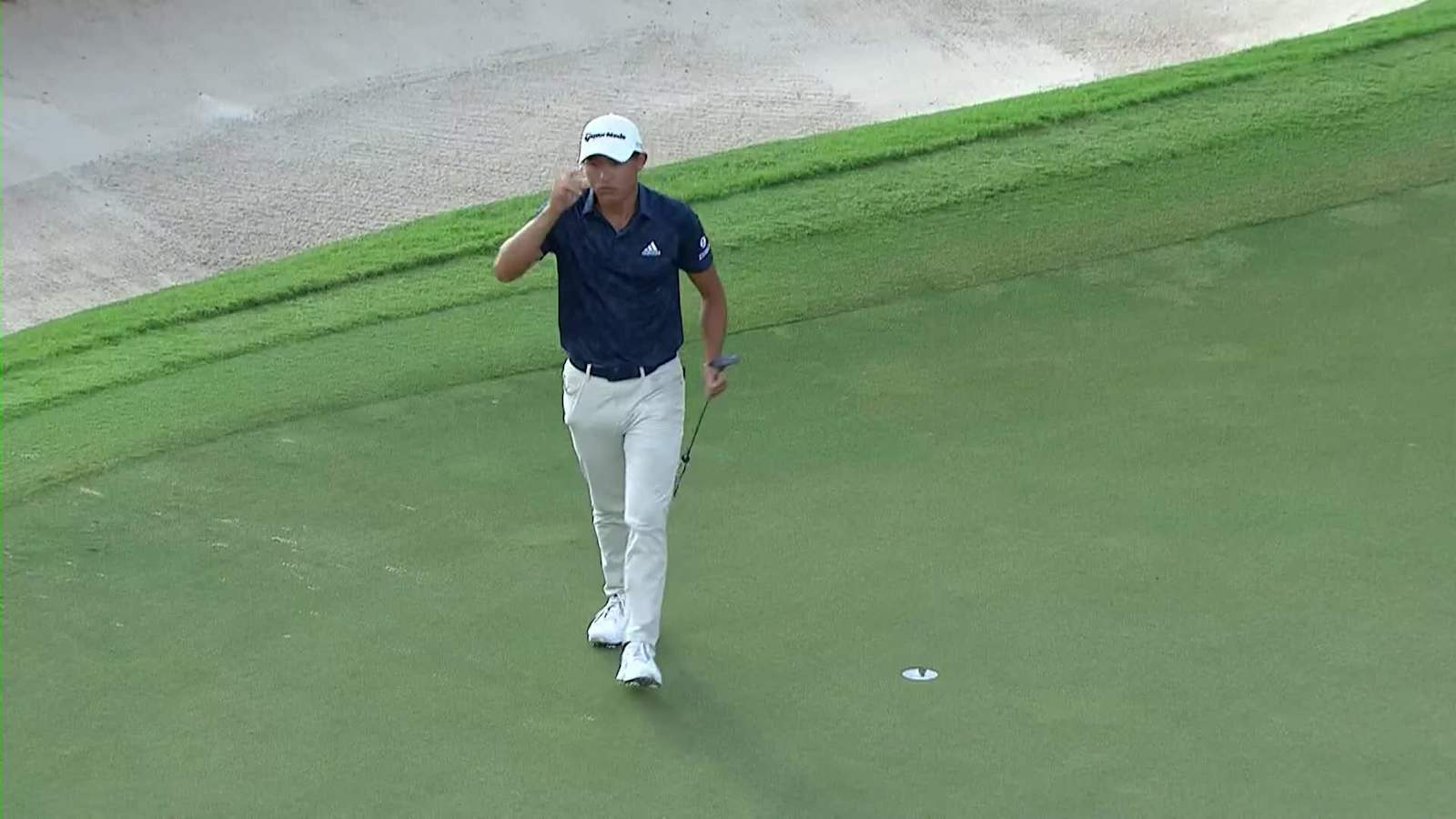 Collin Morikawa makes birdie on No. 18 at TOUR Championship