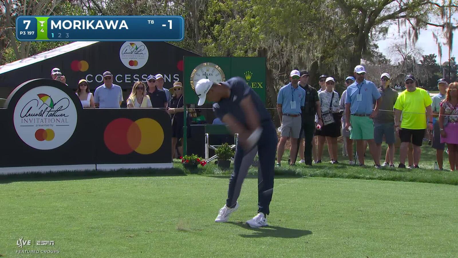 Morikawa makes birdie at Arnold Palmer