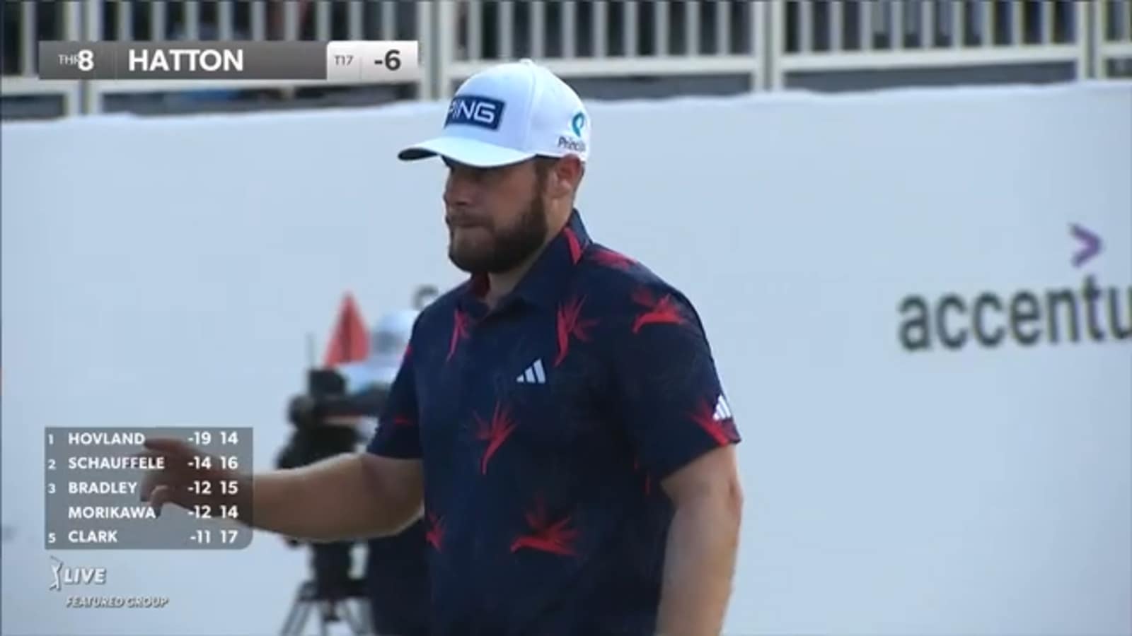 Tyrrell Hatton converts birdie on No. 18 at TOUR Championship