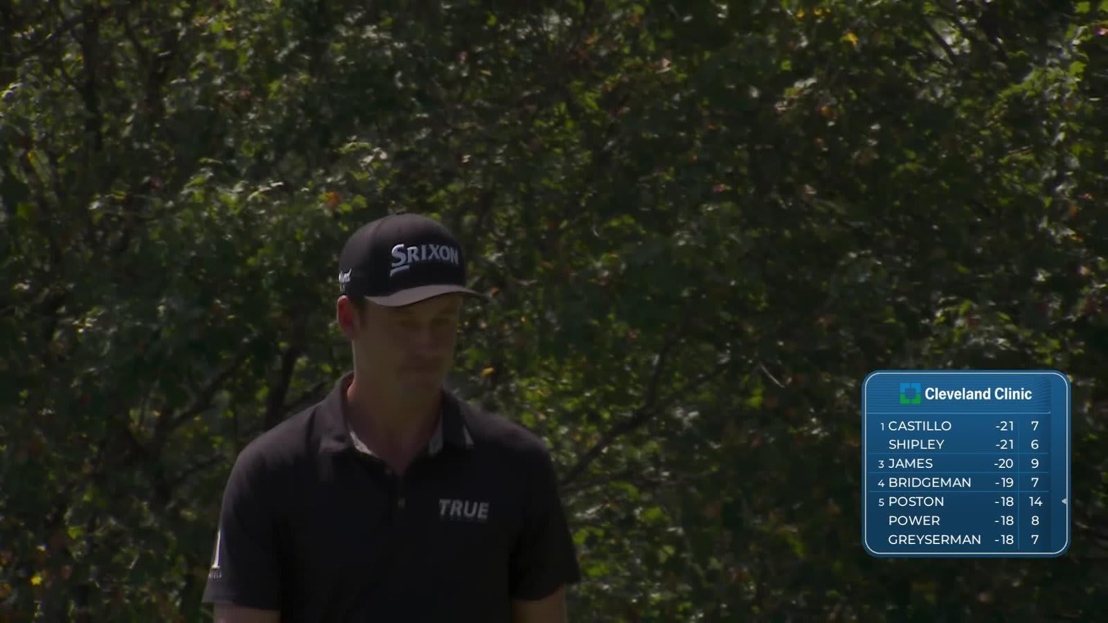 Andrew Putnam sinks 30-foot birdie putt on No. 18 at Biltmore Championship