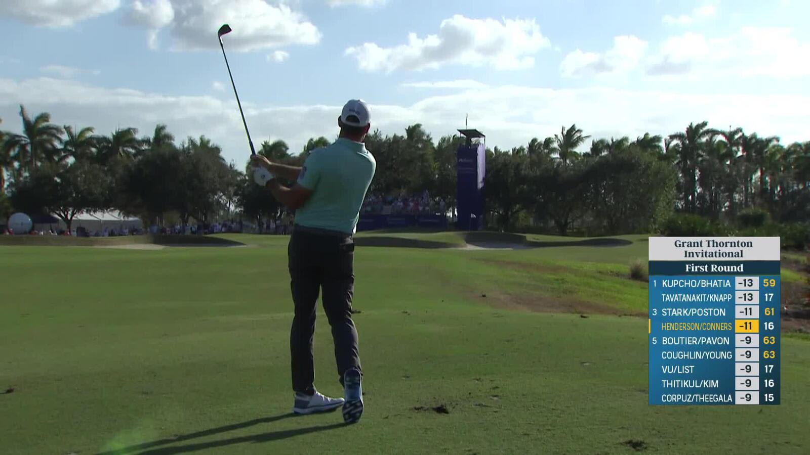 Corey Conners’ impressive second leads to eagle at Grant Thornton