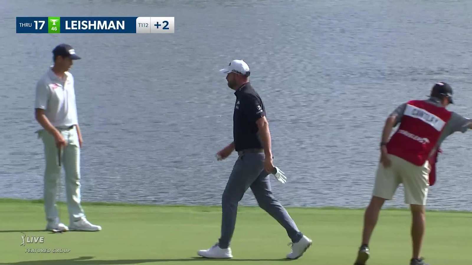 Marc Leishman chips in to save par at Travelers