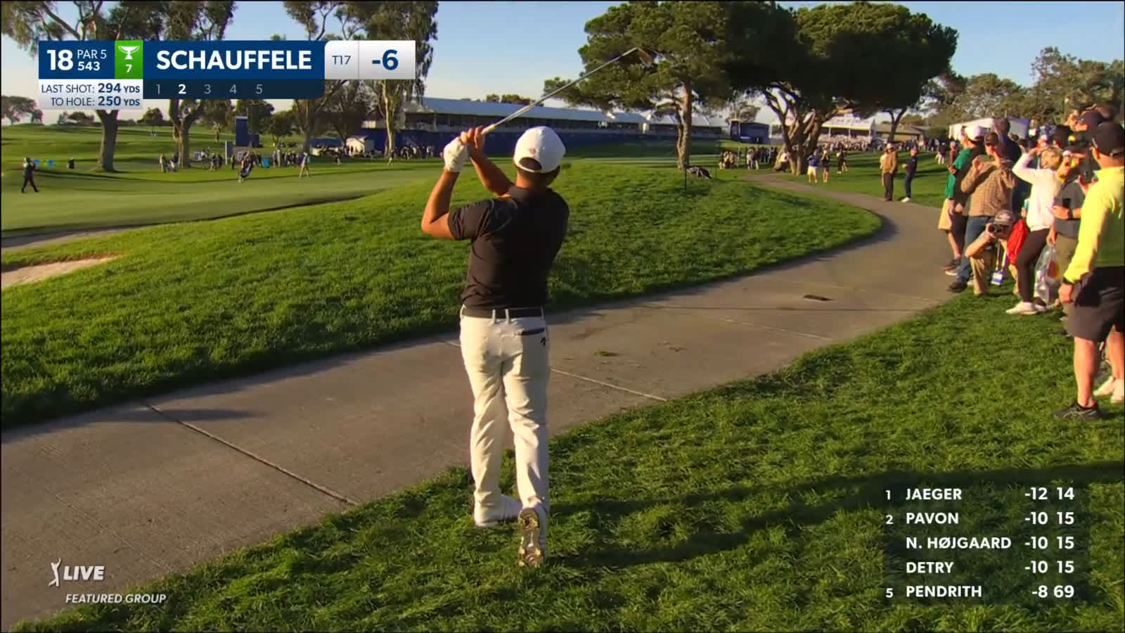 Xander Schauffele makes birdie on No. 18 at Farmers