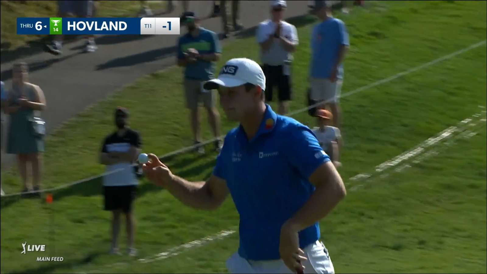 Viktor Hovland's nice bunker shot sets up birdie at the Memorial