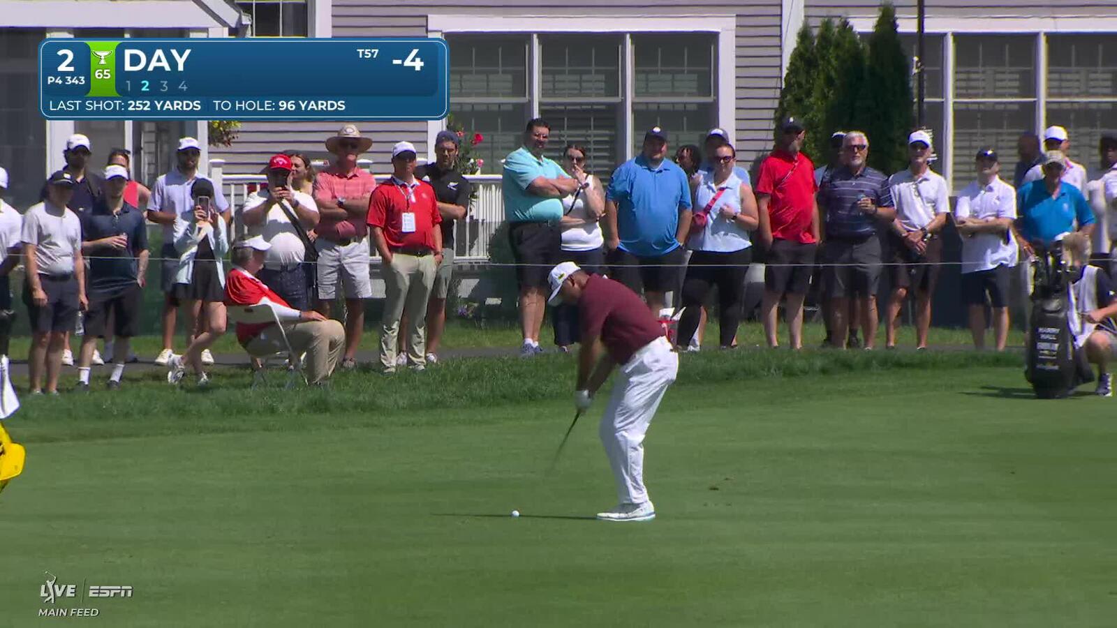 Jason Day's 94-yard approach sets up birdie on No. 2 at Travelers