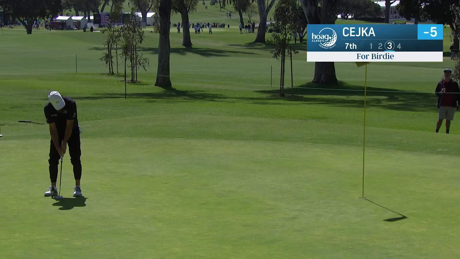 Alex Cejka makes birdie on No. 7 at Hoag Classic