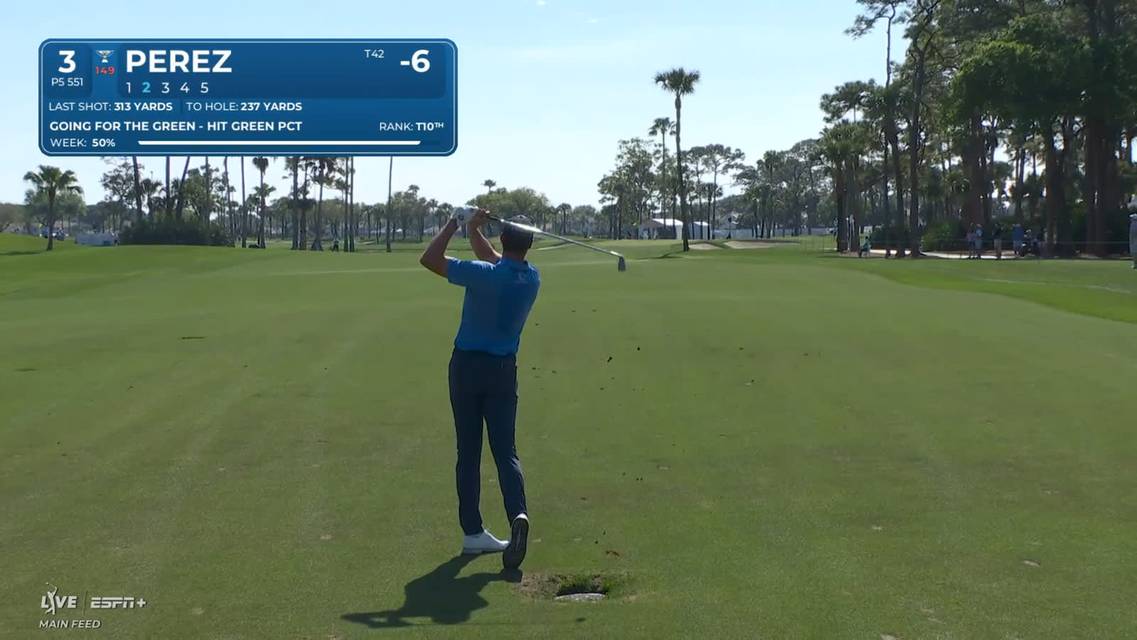 Victor Perez reaches green in two leading to birdie at Cognizant Classic