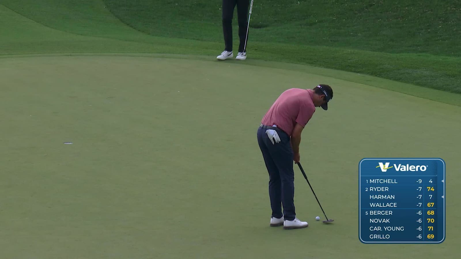 Beau Hossler makes a 19-foot birdie putt at Valero