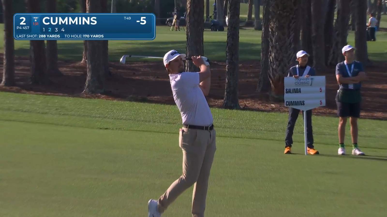 Quade Cummins sticks approach to 7 feet and birdies at Cognizant Classic