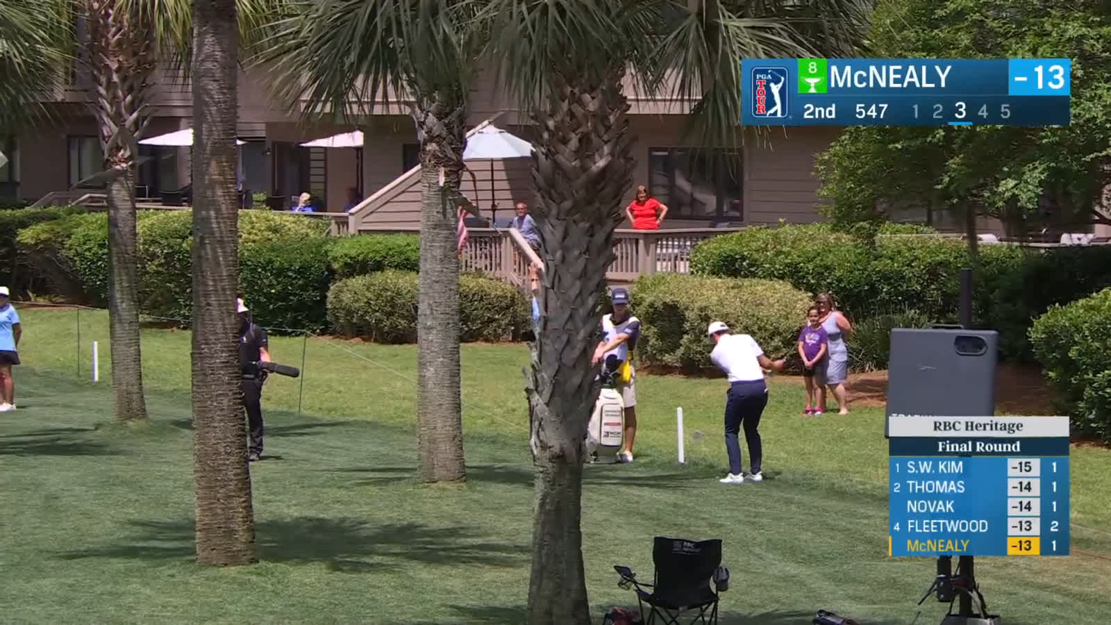 Maverick McNealy's awesome chip sets up birdie at RBC Heritage