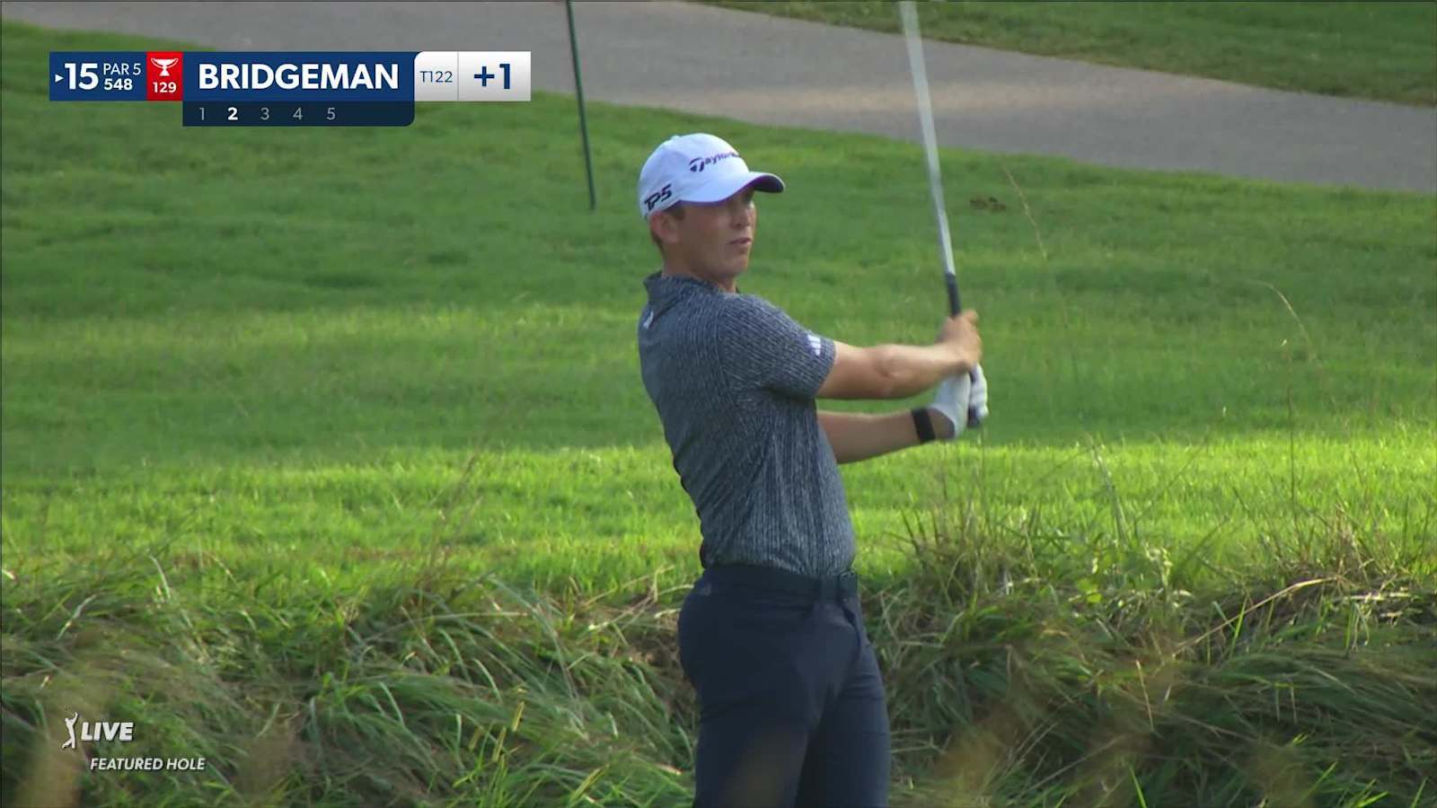 Jacob Bridgeman makes birdie on No. 15 at Wyndham