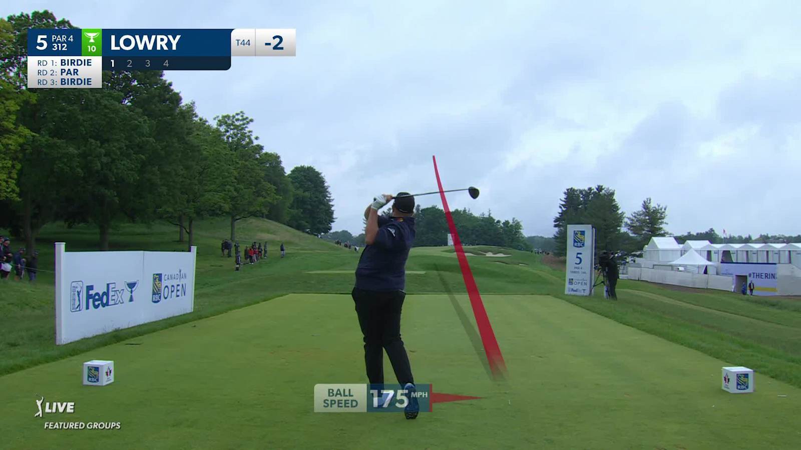 Shane Lowry drives the green with impressive 305-yard tee shot at RBC Canadian