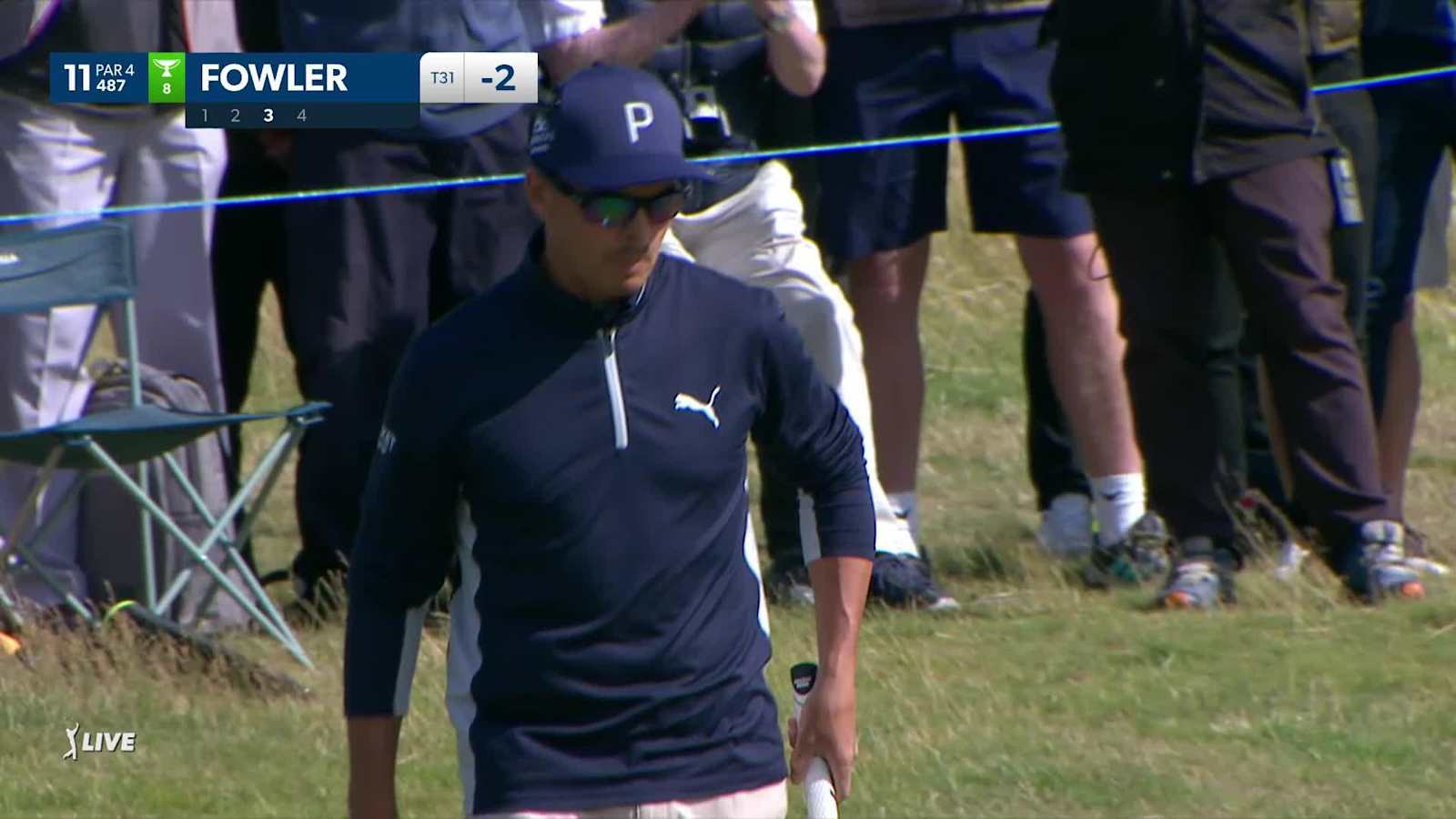 Rickie Fowler makes putt for birdie at Genesis Scottish Open