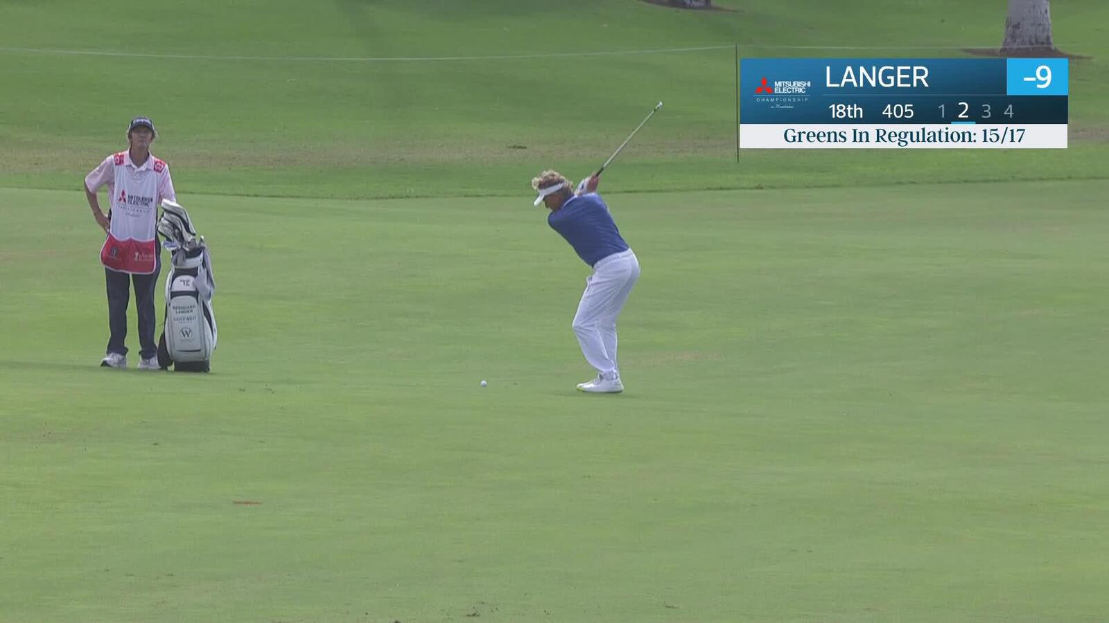 Bernhard Langer makes birdie on No. 18 at Mitsubishi Electric Championship at Hualalai