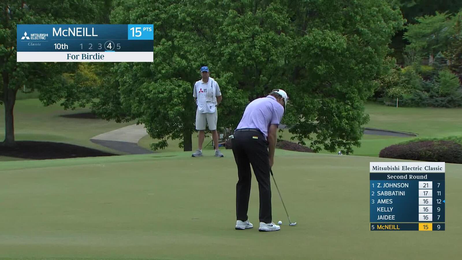 George McNeill makes birdie on No. 10 at Mitsubishi Electric Classic