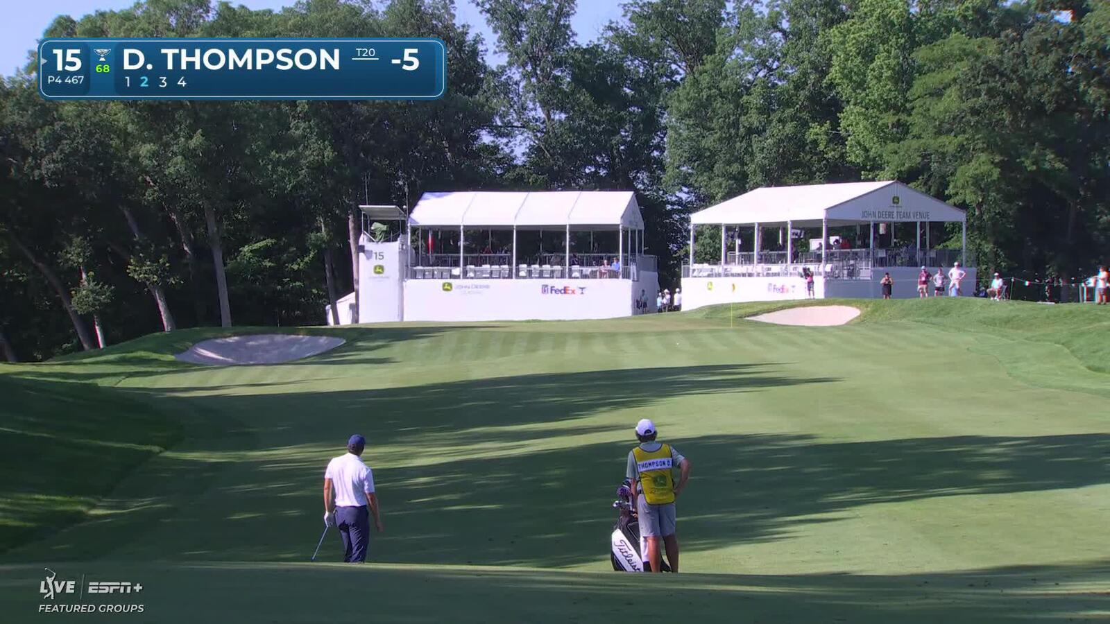 Davis Thompson makes birdie on No. 15 at John Deere