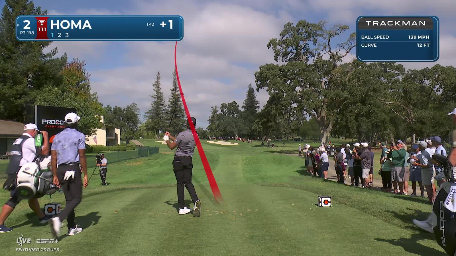 Max Homa hits 195-yard tee shot to 14 feet, rolls in birdie on No. 2 at Procore