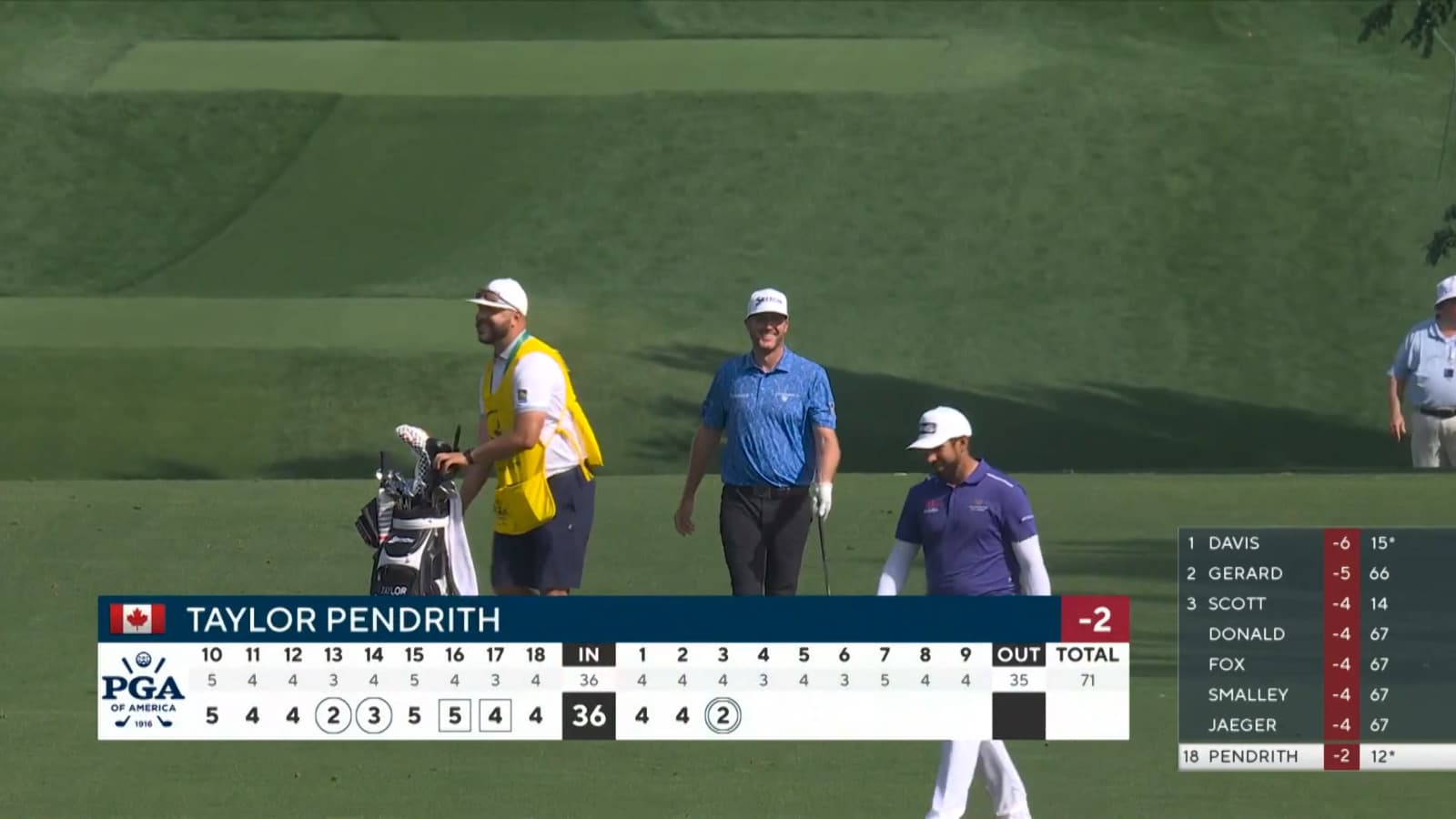Taylor Pendrith’s 168-yard eagle hole-out at PGA Championship