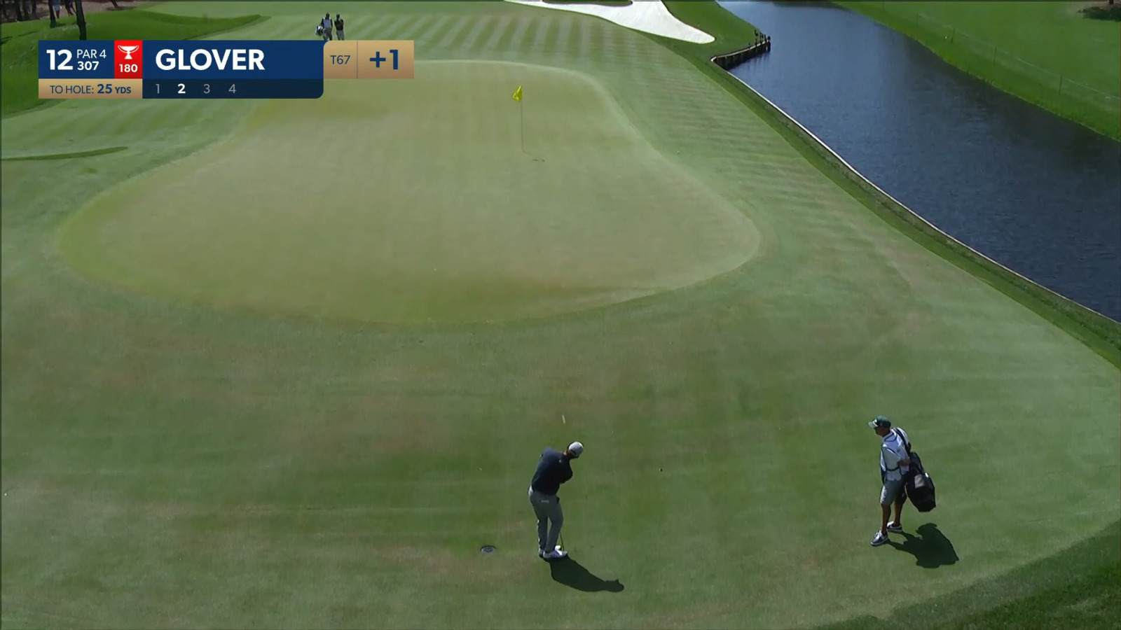 Lucas Glover gets up-and-down for birdie at THE PLAYERS