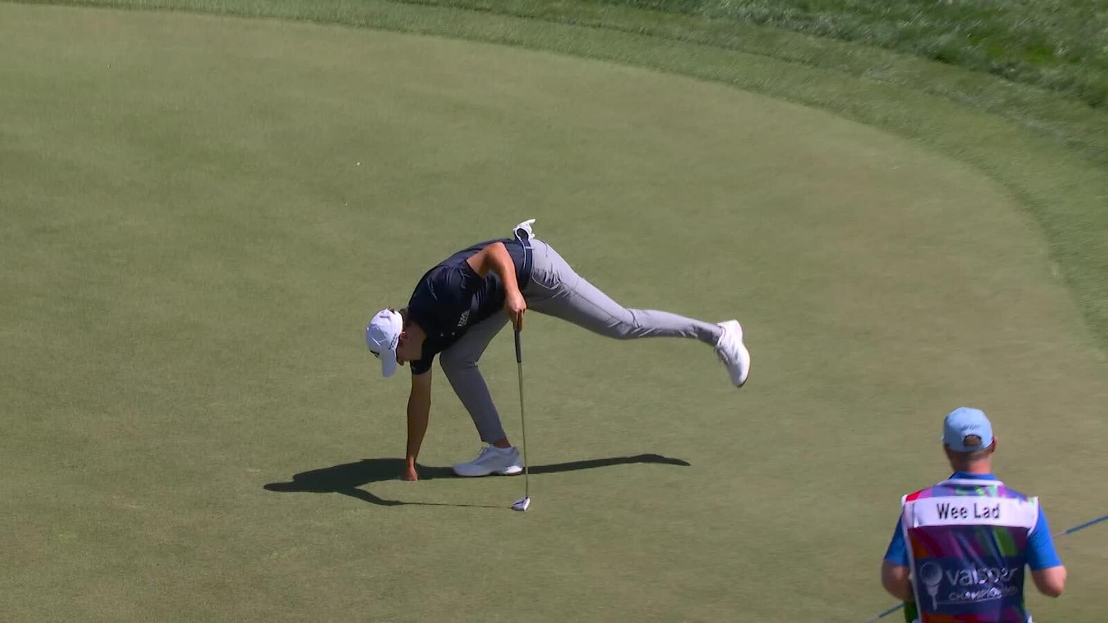 Adrien Dumont de Chassart holes out 13-foot birdie putt on No. 1 at Valspar
