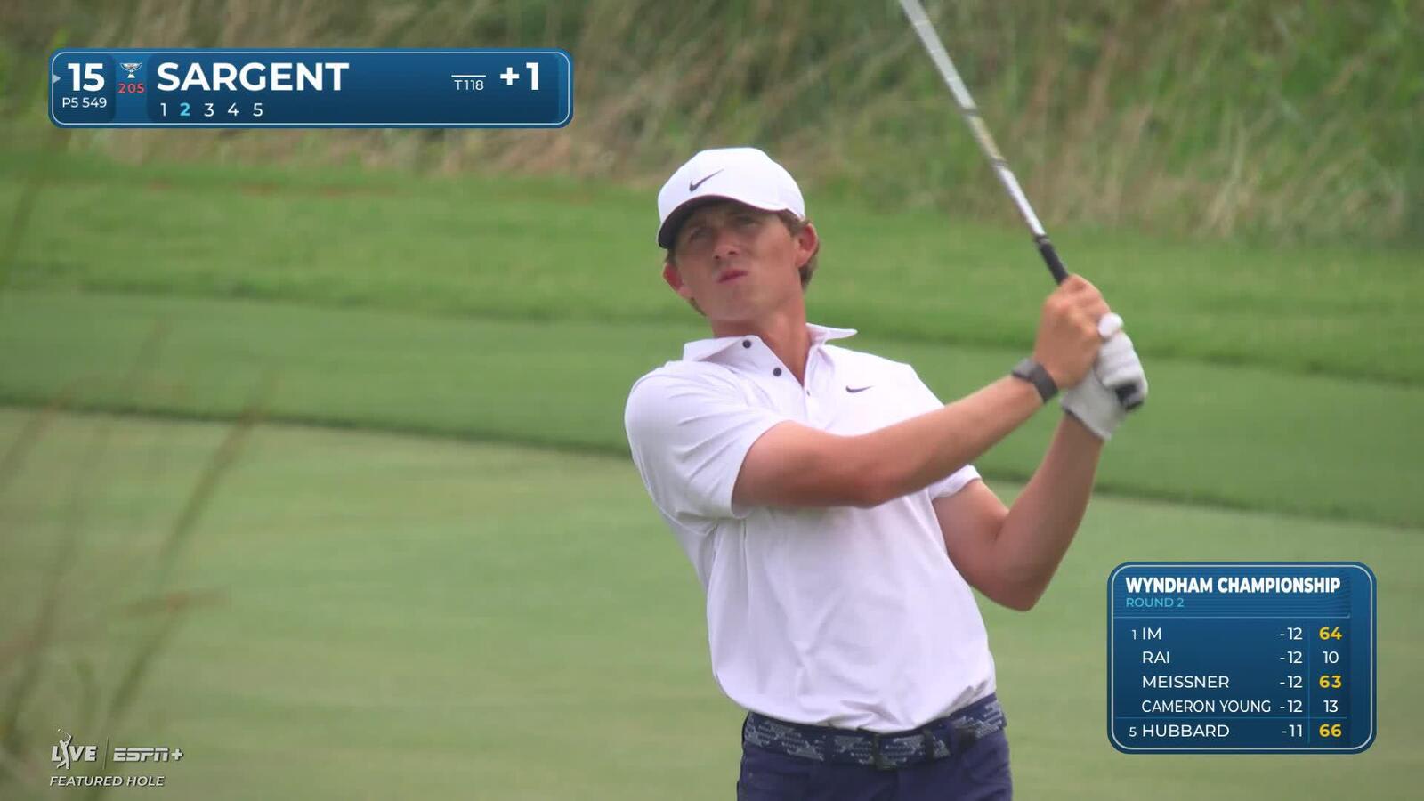 Gordon Sargent makes birdie on No. 15 at Wyndham