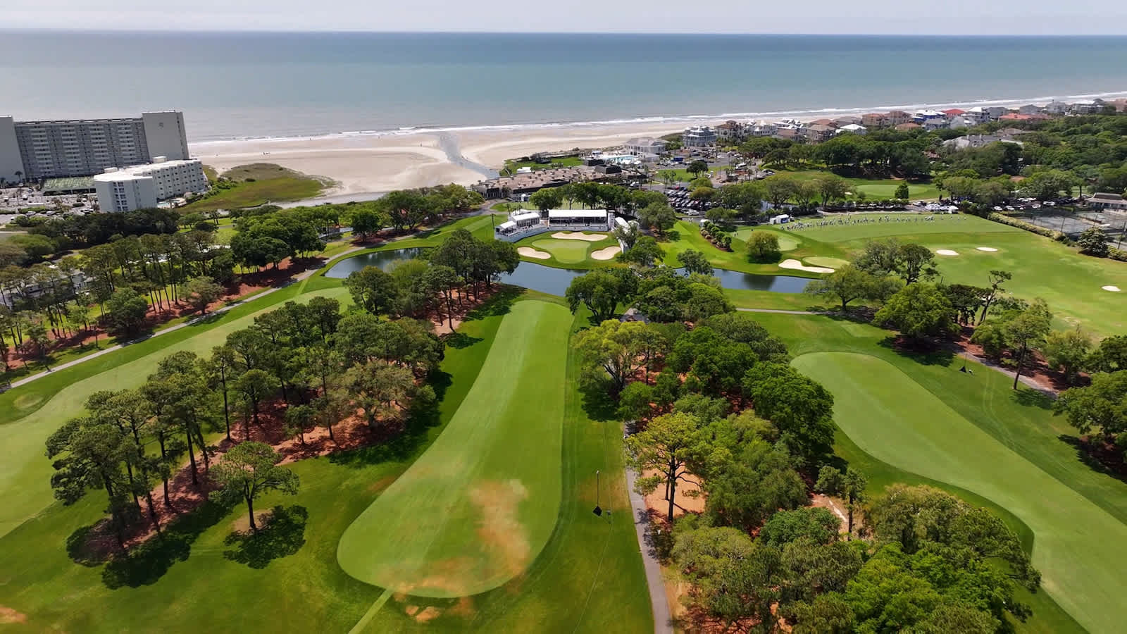 Drone flyover of the Dunes Golf and Beach Club ahead of the Myrtle Beach Classic
