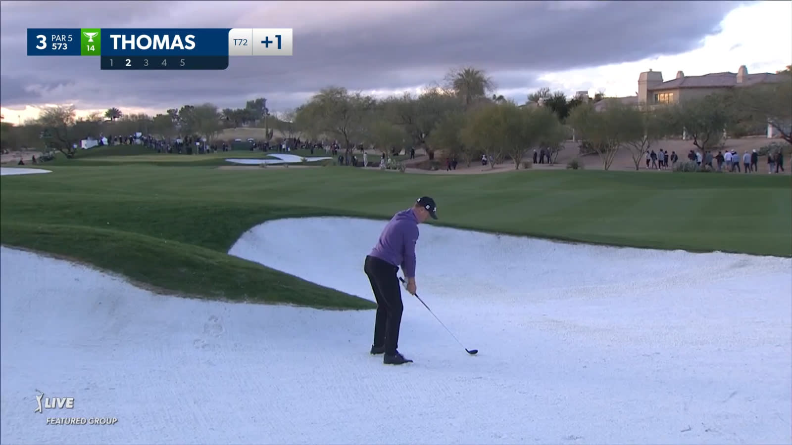 Justin Thomas makes scrambling birdie on No. 3 at WM Phoenix Open