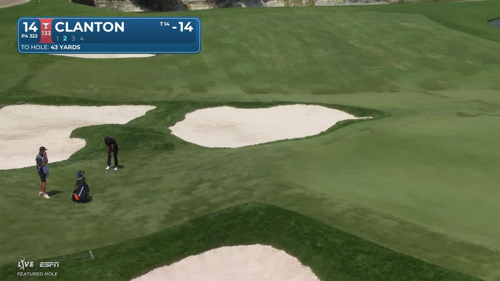 Luke Clanton sinks 6-foot putt for birdie on No. 14 at THE CJ CUP
