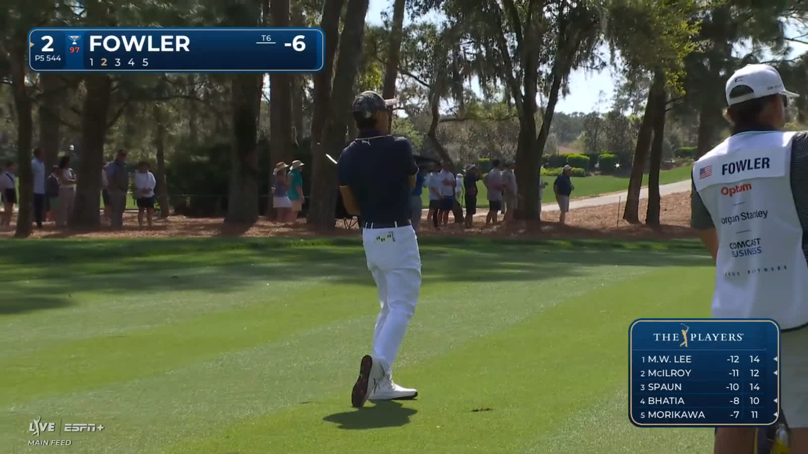 Rickie Fowler makes birdie at THE PLAYERS