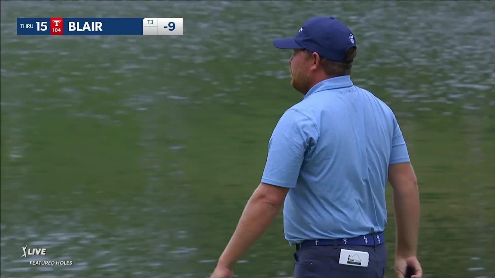 Zac Blair makes birdie putt at Travelers