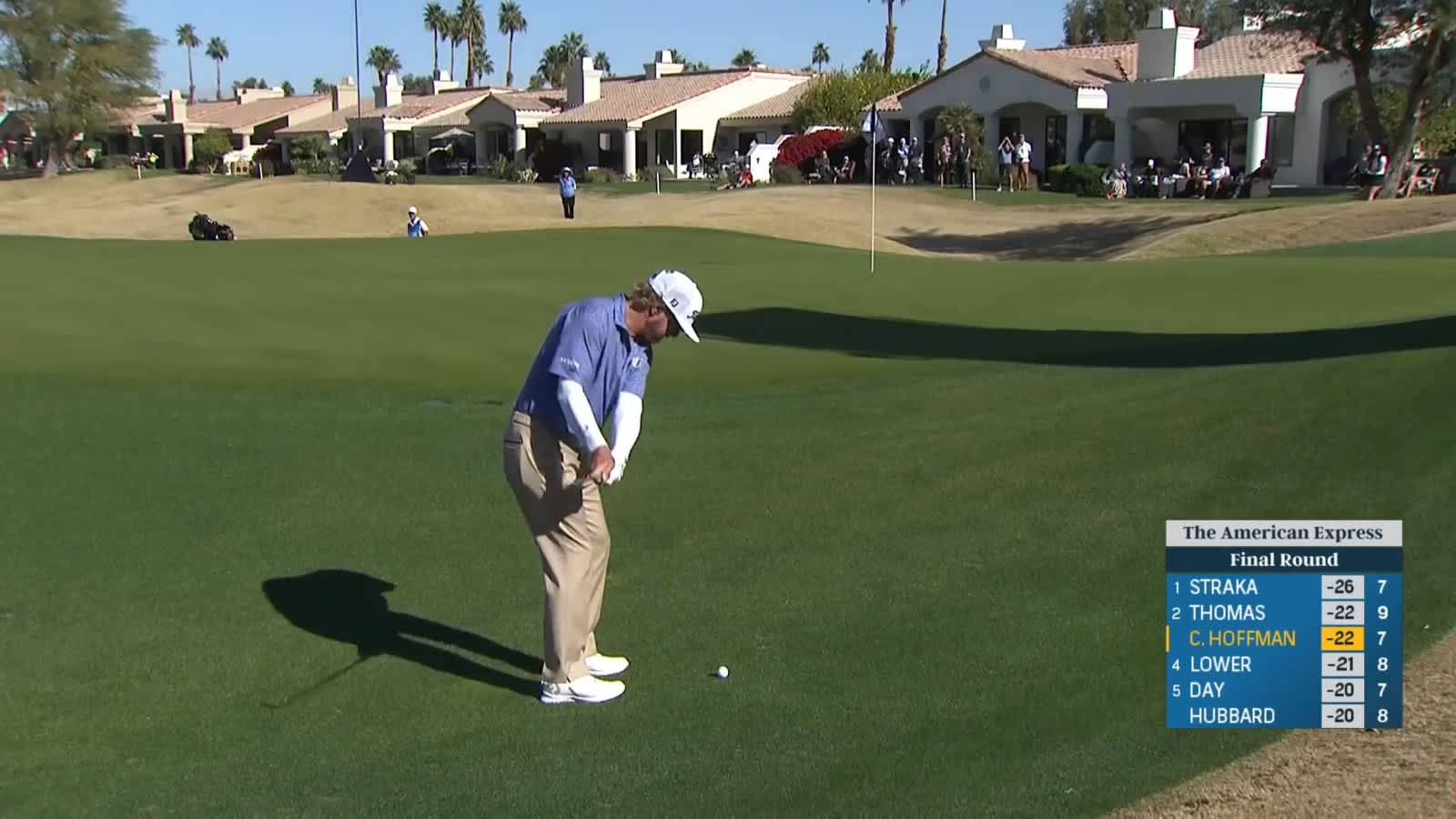 Charley Hoffman's solid chip shot leads to birdie at The American Express