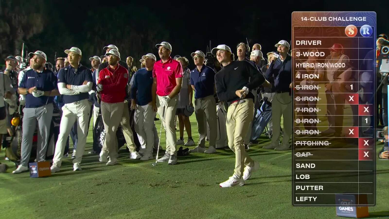 Luke Clanton pulls off crazy shots in 14-club challenge at 'Golf Channel Games'