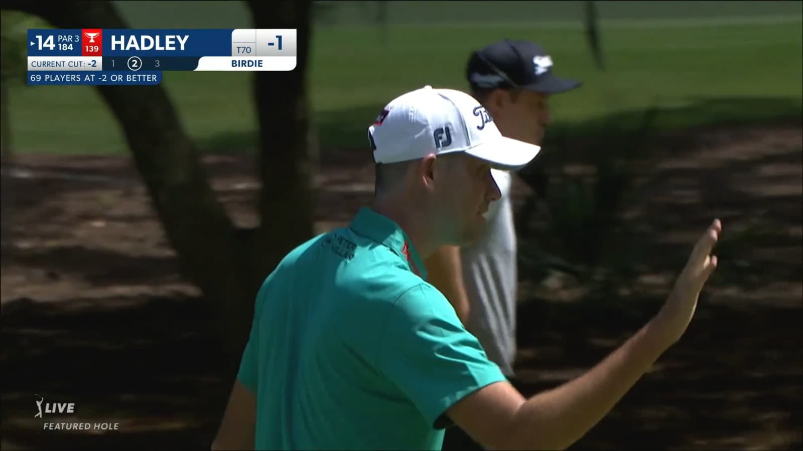 Chesson Hadley sends in 33-foot birdie putt at RBC Heritage
