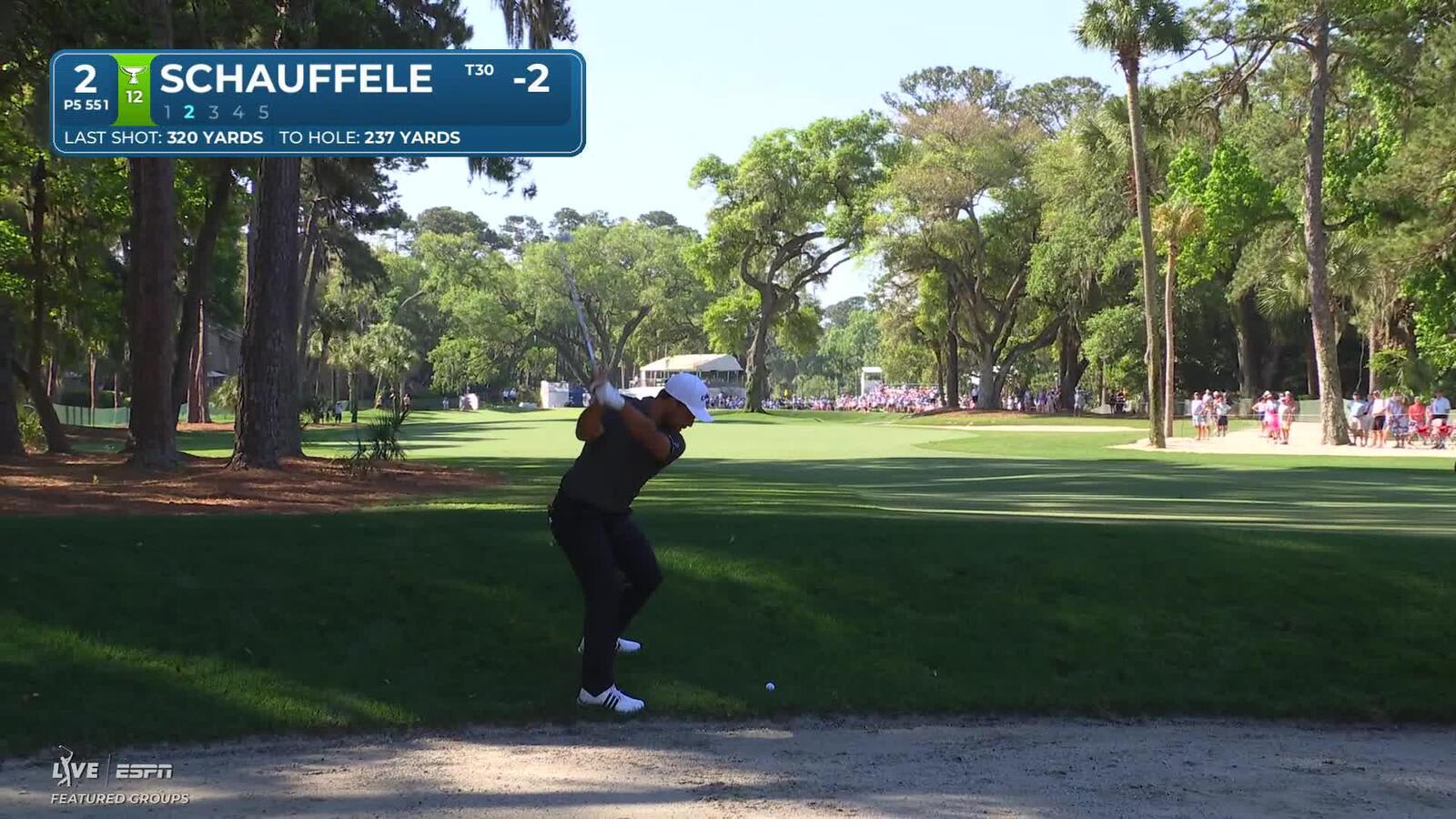 Xander Schauffele sinks 4-foot putt for birdie on No. 2 at RBC Heritage