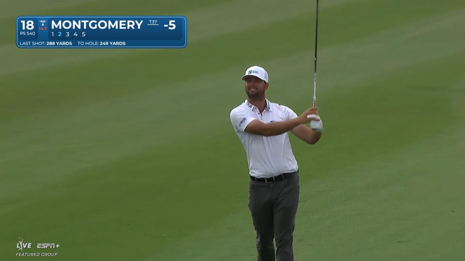 Taylor Montgomery reaches in two to set up birdie at Mexico Open