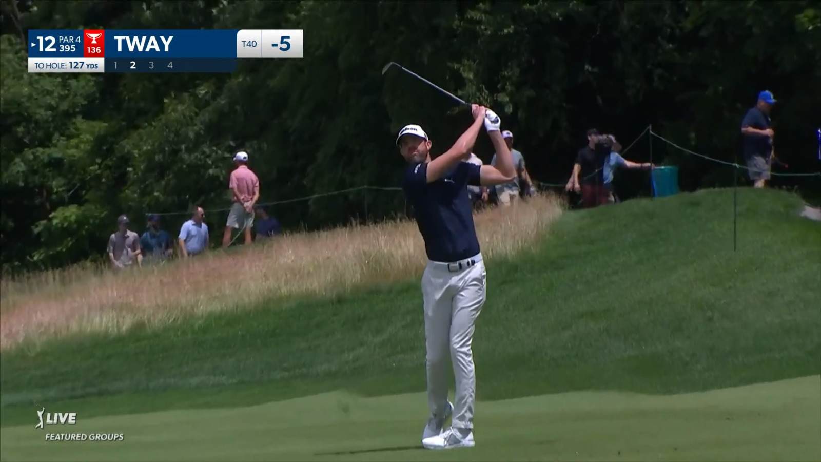 Kevin Tway spins approach to set up birdie at Travelers